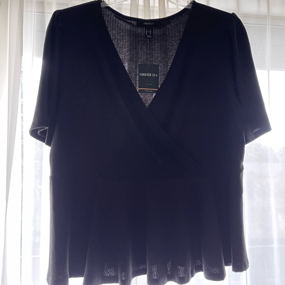 Lightweight thermal empire waist wrap shirt